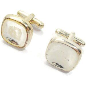 Silver Plated Cufflinks Square Shirt Accessories Wedding Vintage